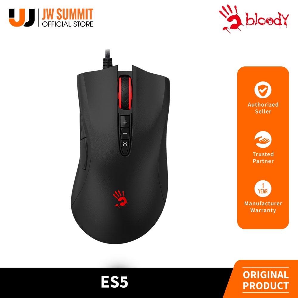 A4TECH BLOODY ES5 ESPORTS RGB MOUSE BLACK 6000CPI USB