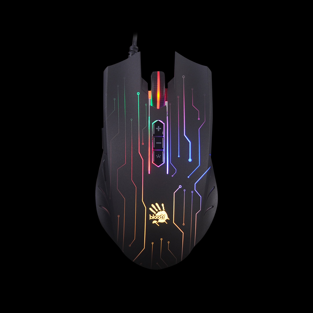 A4TECH BLOODY Q81 NEON X'GLIDE GAMING MOUSE USB CURVE