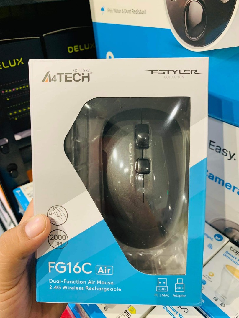 A4TECH FSTYLER FG16 OPTICAL MOUSE WIRELESS 1200DPI BLACK