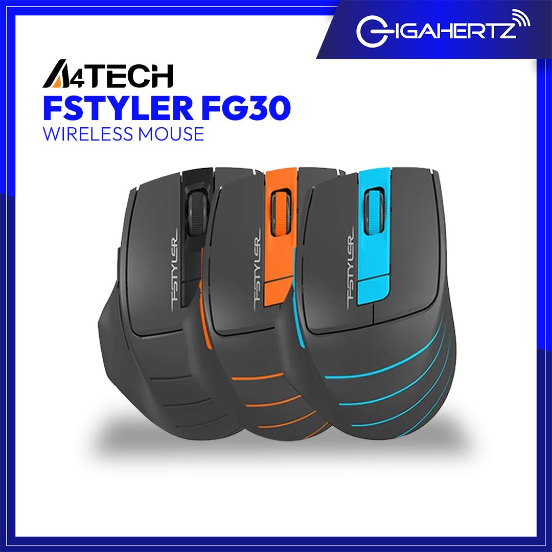 A4TECH FSTYLER FG30 OPTICAL MOUSE WIRELESS 2000DPI BLACK/GREY
