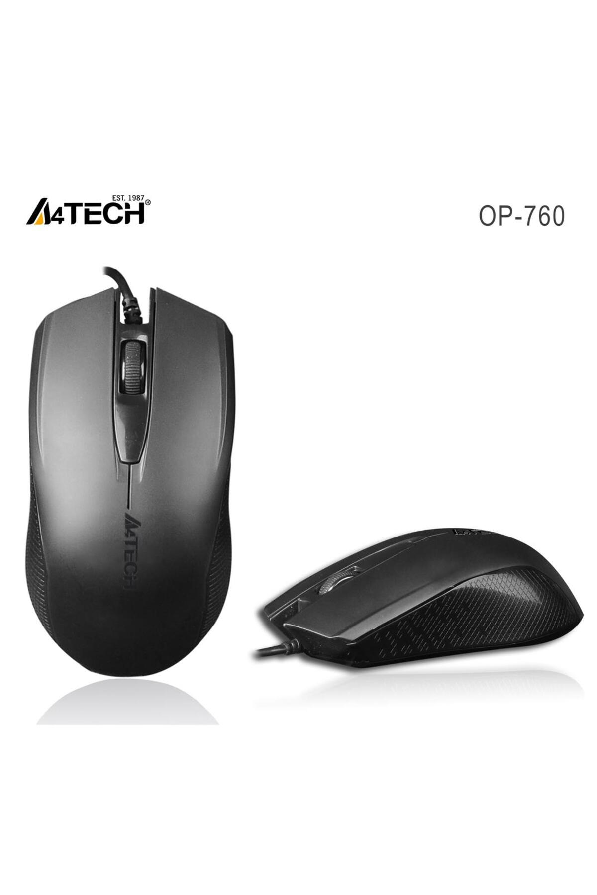 A4TECH OP-760 OPTICAL MOUSE USB BLACK