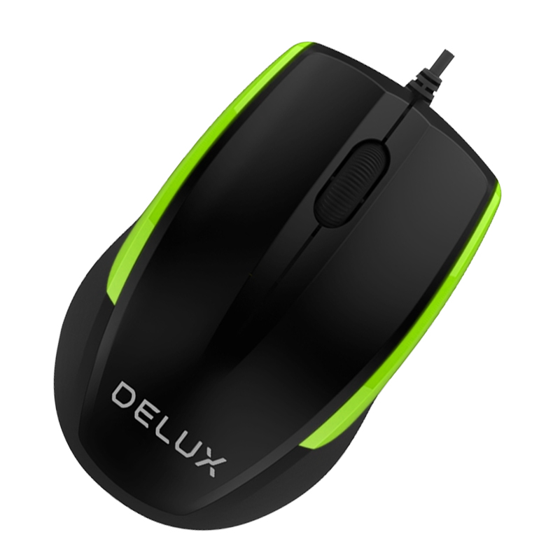 Delux M321BU Optical black color,USB cable, 1000 DPI