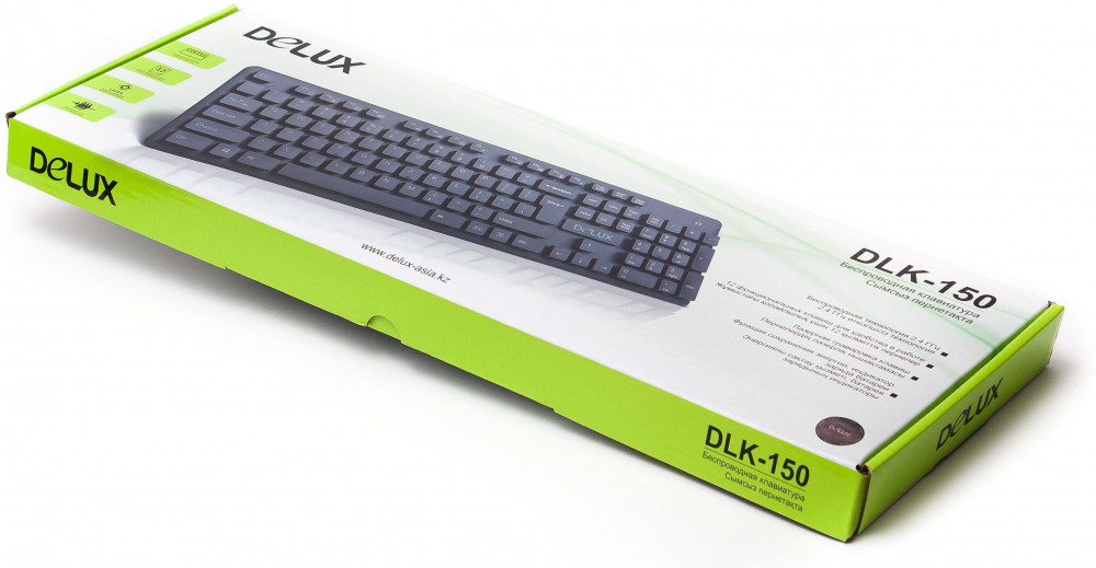 Клавиатура Delux DLK-150GB, Ультратонкая, Беспроводная 2.4ГГц миниатюра 2