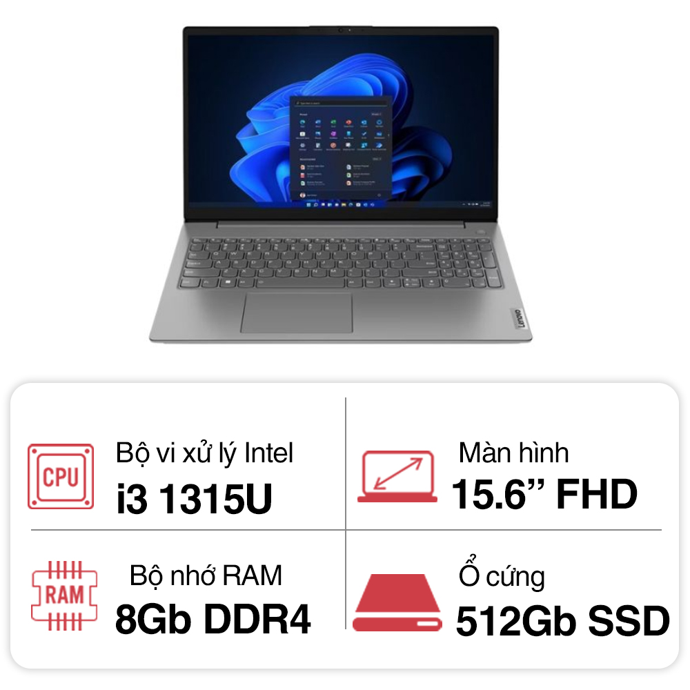 Lenovo V15 G4 i3-1315U 1.2-4.5GHz,8GB,SSD 256GB,15.6"FHD RUS BLACK миниатюра 2