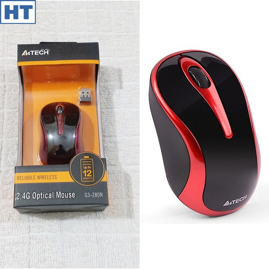 Mouse A4Tech G3-280N V-Track, Black, 1000 dpi, USB, padless wireless миниатюра 3