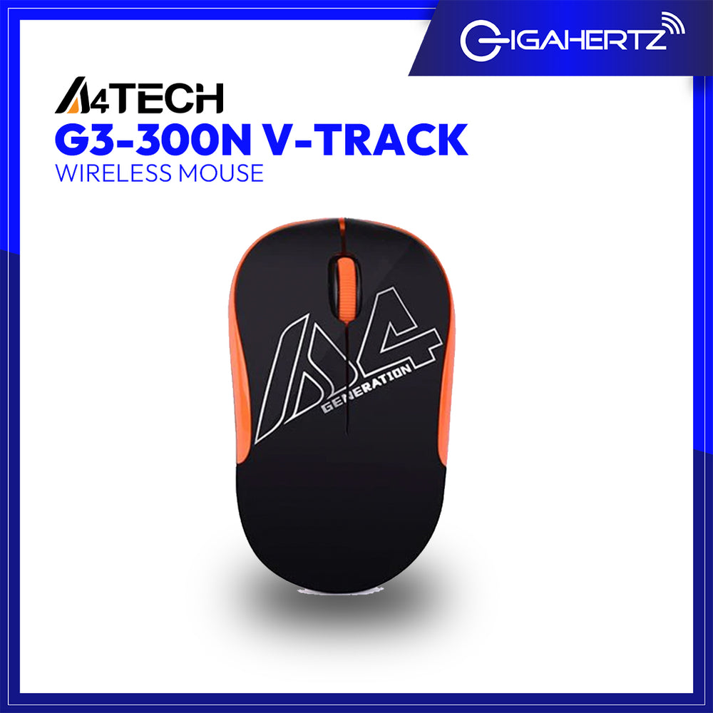 Mouse A4Tech G3-300N V-Track, Black, 1000 dpi, USB, padless wireless миниатюра 2