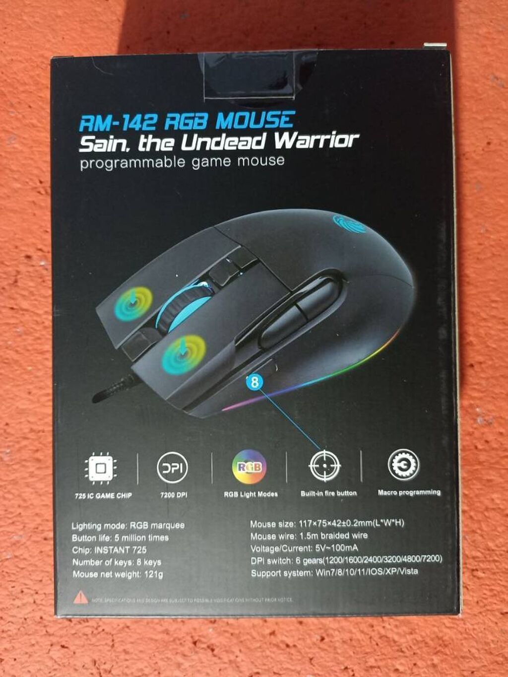Mouse Winstar Razeak RM-142 Gaming RGB USB