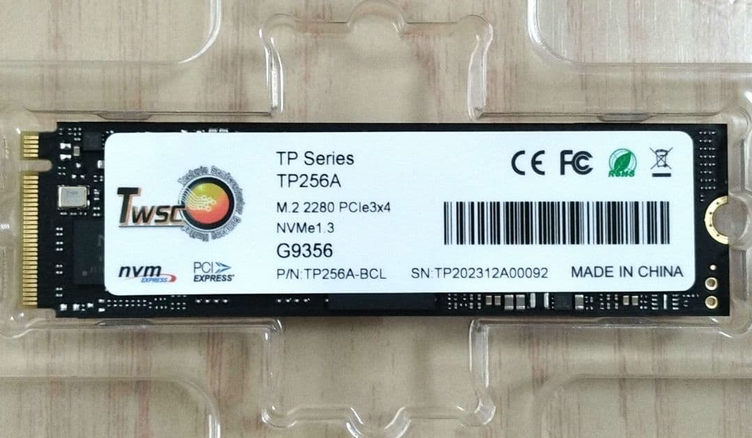 TWSC 256GB PCIe NVMe Gen4x4, M.2 2280, RW Speed up to 3400/2600MB/s миниатюра 2